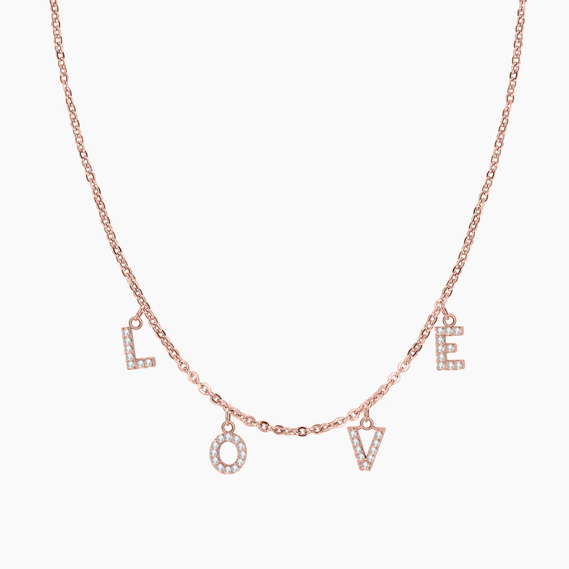Iced Letter Name Choker Necklace