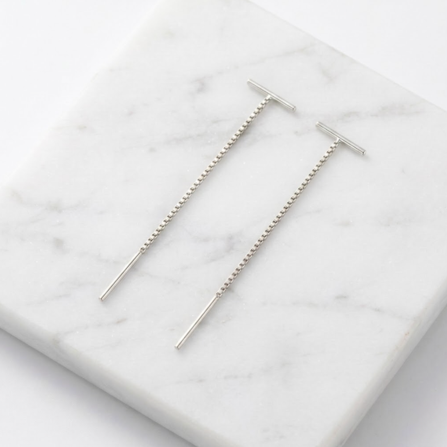 Ena Sol Chain Earrings – Minimalist 316L Stainless Steel
