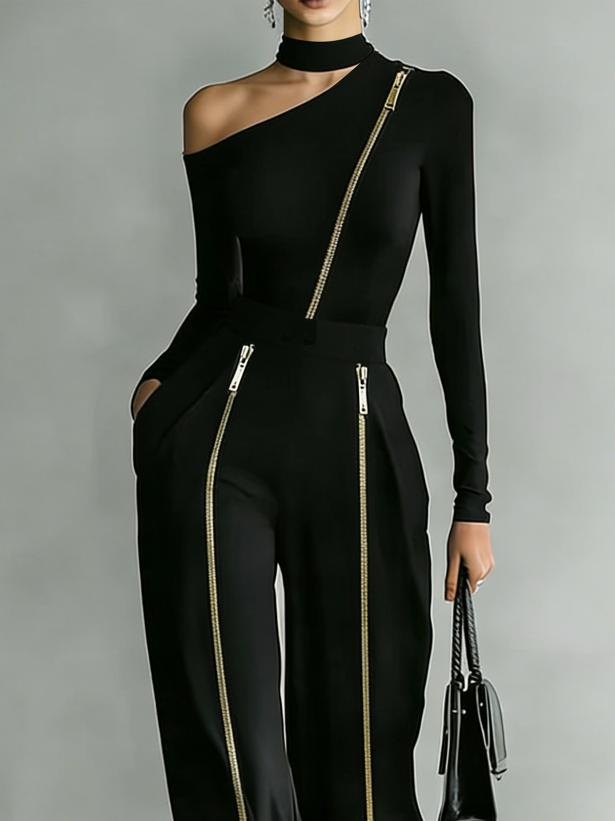 Bailey Off-Shoulder Zipper Set