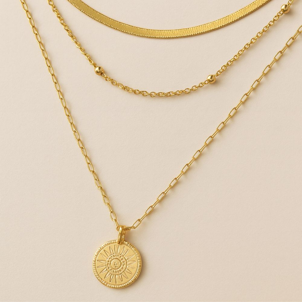 Vintage Gold Plated Layered Necklace – Understated Everyday Shine