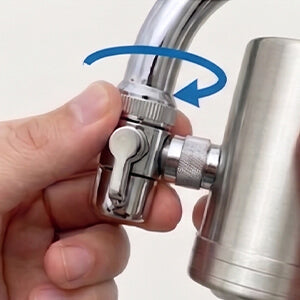 Install. Attach the filter to the adapter by turning the mounting collar until tight.
