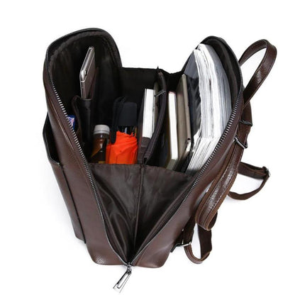 Genuine Leather Backpack – Sleek Classic Everyday Rucksack | Classic