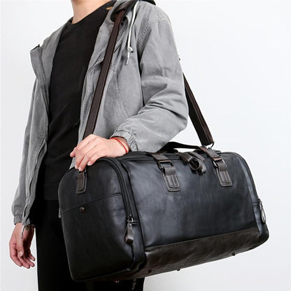 Genuine Leather Travel Duffle Bag – Weekender Holdall