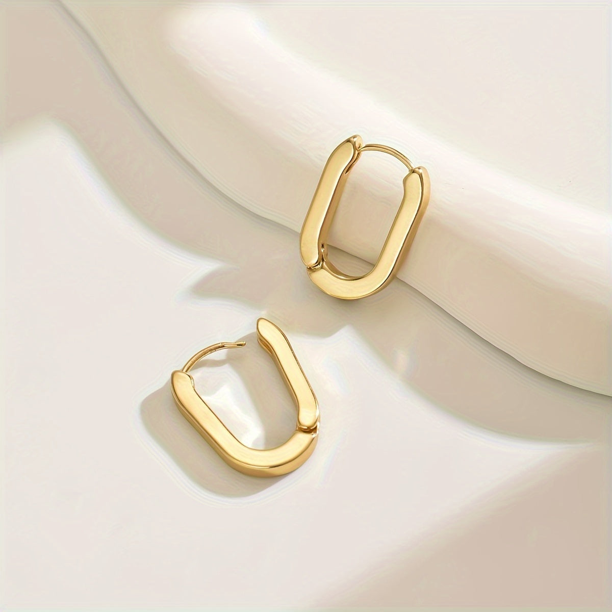 Geometric Drop Earrings – Elegant Modern Design in Gold or Silver