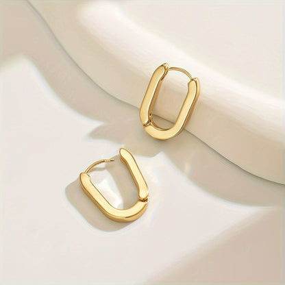 Geometric Drop Earrings – Elegant Modern Design in Gold or Silver
