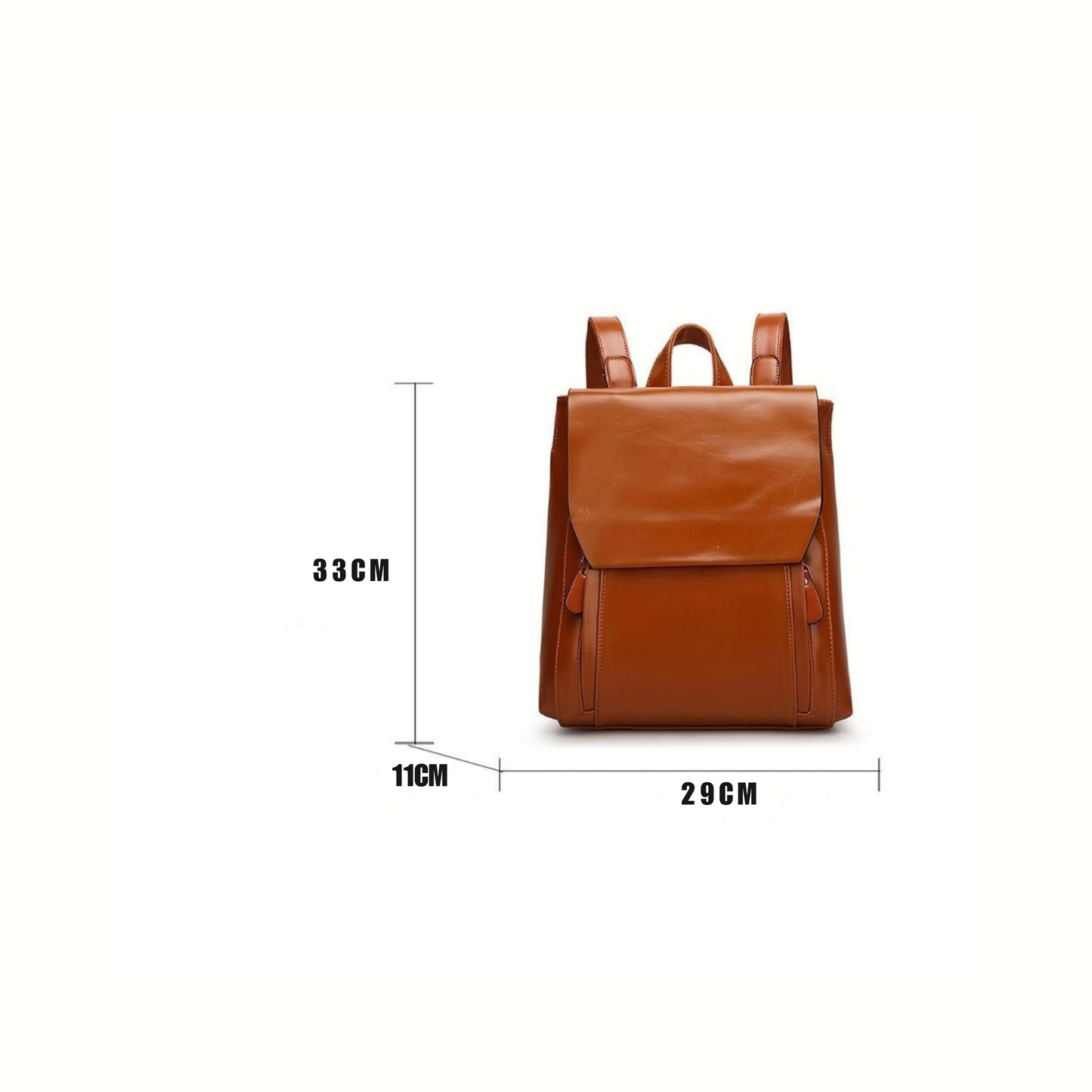 Genuine Leather Backpack for Women – Hands-Free Work Rucksack | Lina