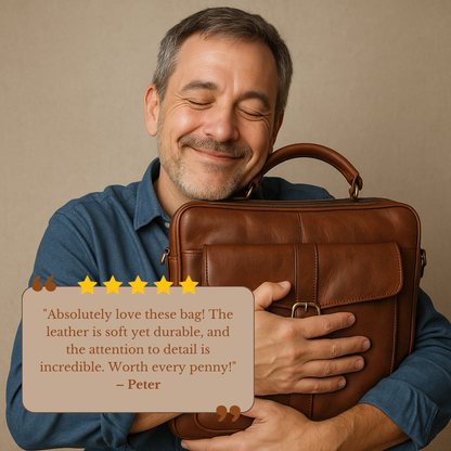 Genuine Leather Weekend Travel Bag – Spacious Holdall