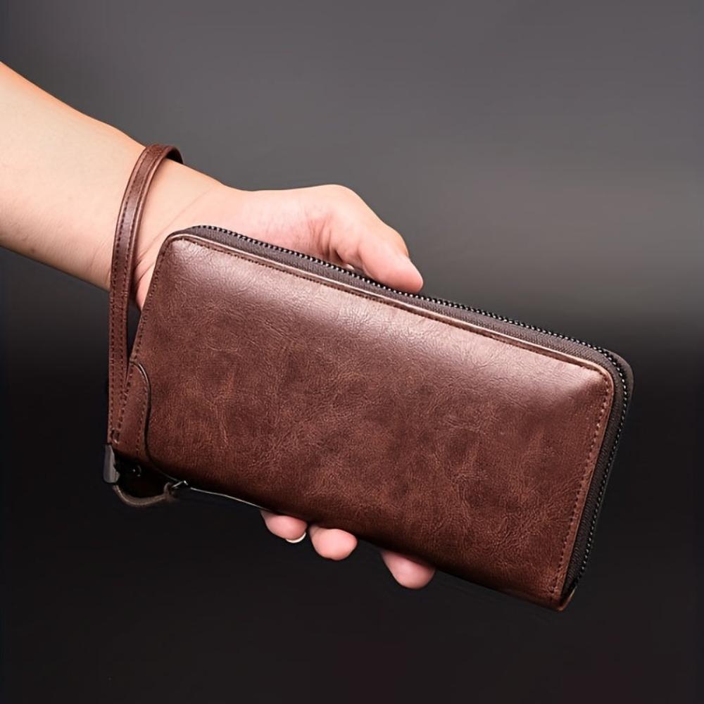 Genuine Leather Clutch Wallet – RFID Travel Purse