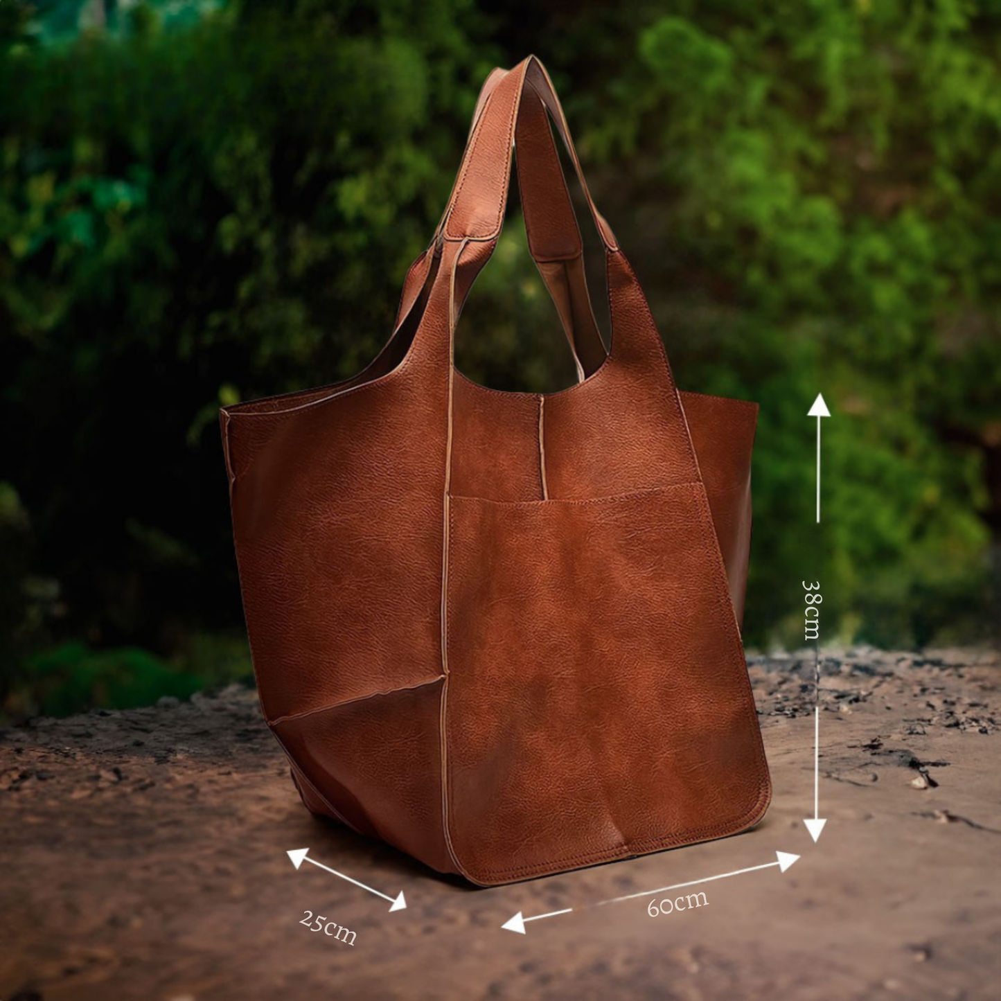 Genuine Leather Tote Bag for Women – Extra Large Shopper Bag | Laura
