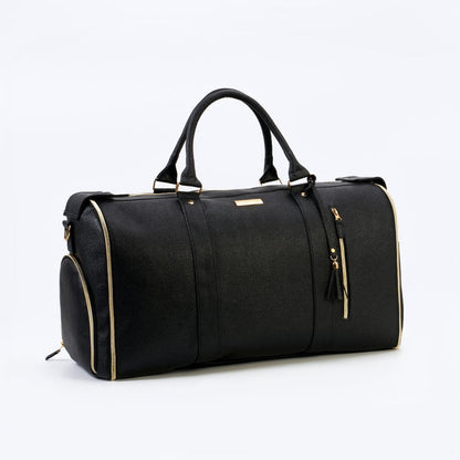 Charcoal cabin bag, three-quarter view