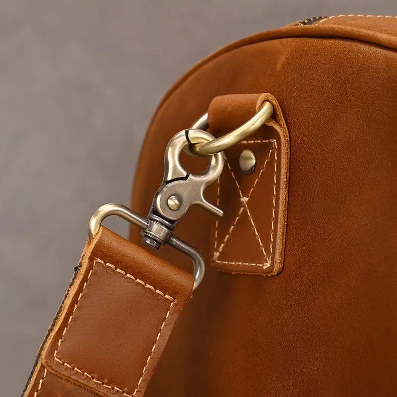 Genuine Leather Travel Bag – Large Weekender Holdall