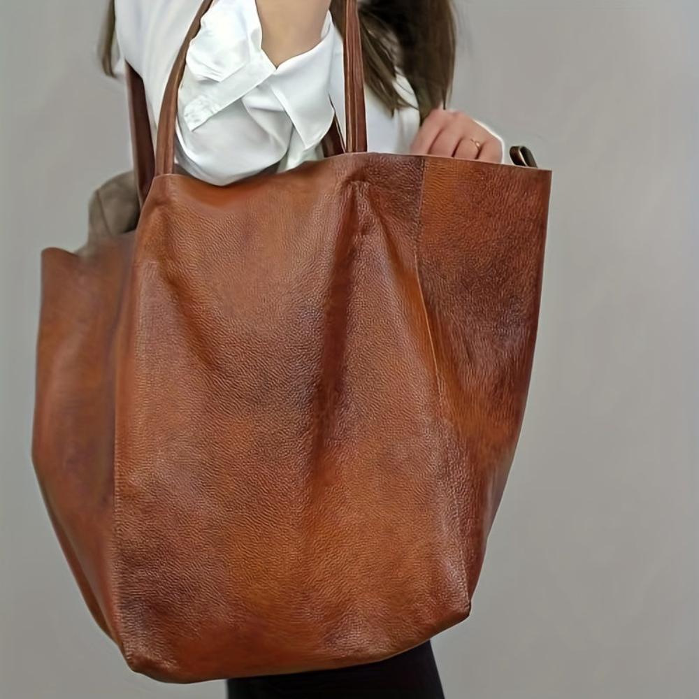 Large Tote Bag for Women – Soft Faux Leather Shoulder Bag with Pouch | Renée