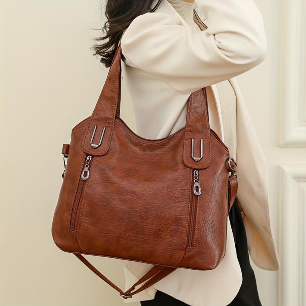 Genuine Leather Shoulder Bag for Women – Retro Vintage Handbag | Emma