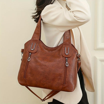Genuine Leather Shoulder Bag for Women – Retro Vintage Handbag | Emma