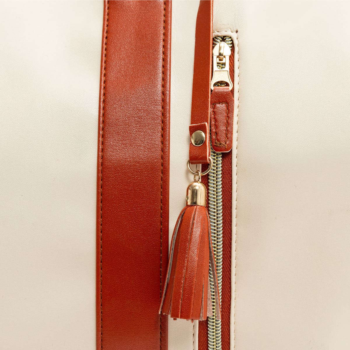 Zip and hardware close-up