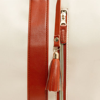 Zip and hardware close-up