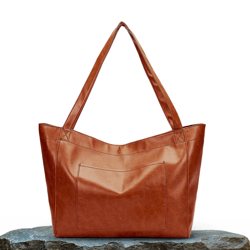 Genuine Leather Shoulder Bag for Women – Elegant Vintage Handbag | Aurora's Charm
