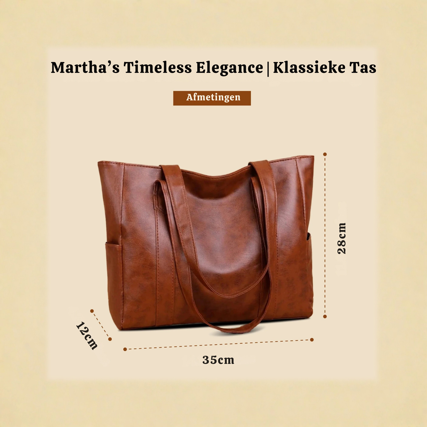 Genuine Leather Handbag for Women – Sturdy Spacious Everyday Bag