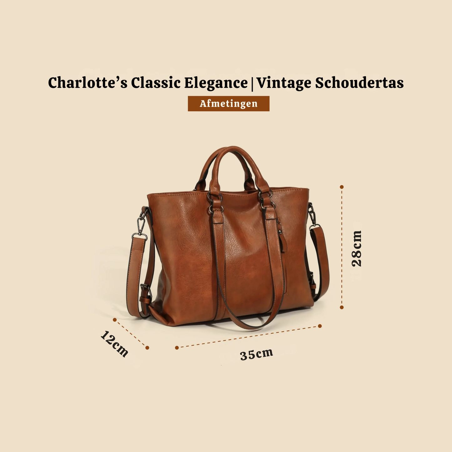 Genuine Leather Shoulder Bag for Women – Comfortable Everyday Handbag | Charlotte