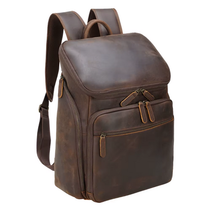 Genuine Leather Laptop Backpack for Men – Vintage Crazy Horse Rucksack | Nicholas
