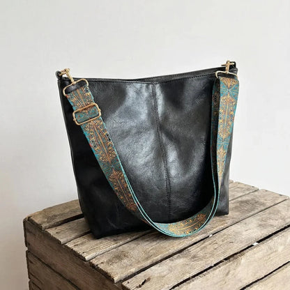 Genuine Leather Work Tote Bag for Women – Spacious Bag with Compartments | Chelsey