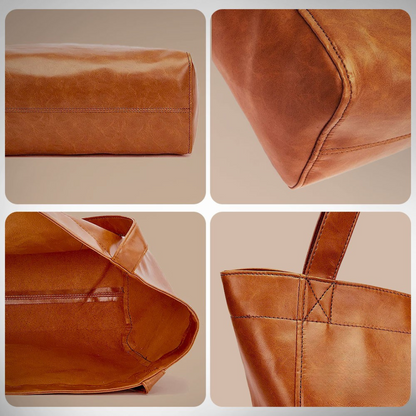 Genuine Leather Shoulder Bag for Women – Elegant Vintage Handbag | Aurora's Charm