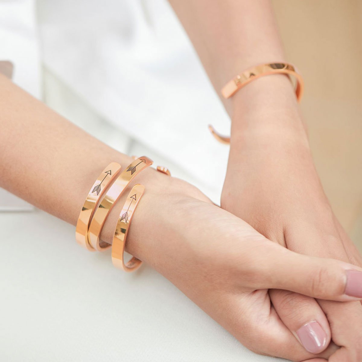‘Believe In You Like I Do’ Personalised Engraved Cuff Bangle