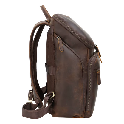 Genuine Leather Laptop Backpack for Men – Vintage Crazy Horse Rucksack | Nicholas