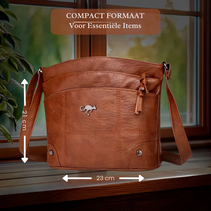 Genuine Leather Shoulder Bag for Women – Simple Everyday Handbag | Alina