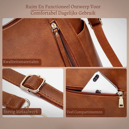 Genuine Leather Handbag for Women – Elegant Spacious Shoulder Bag