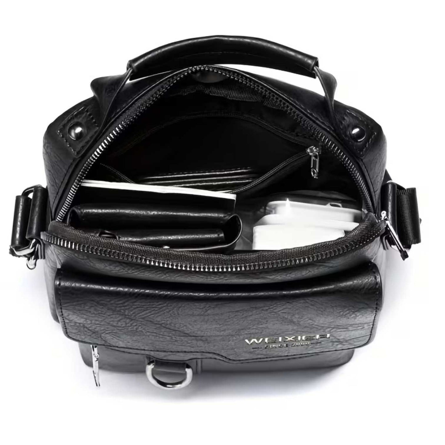 Genuine Leather Shoulder Bag – Sturdy Vintage Crossbody Bag