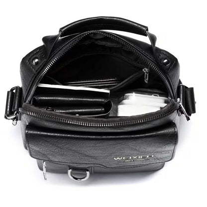 Genuine Leather Shoulder Bag – Sturdy Vintage Crossbody Bag