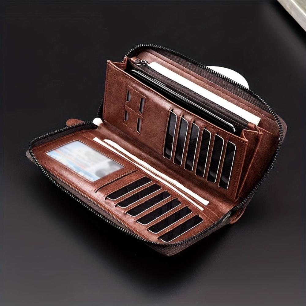 Genuine Leather Clutch Wallet – RFID Travel Purse