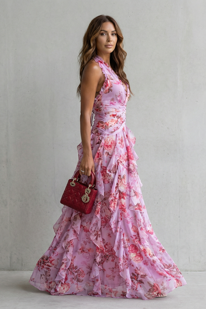 Bella | Long Dress with Halter Neck
