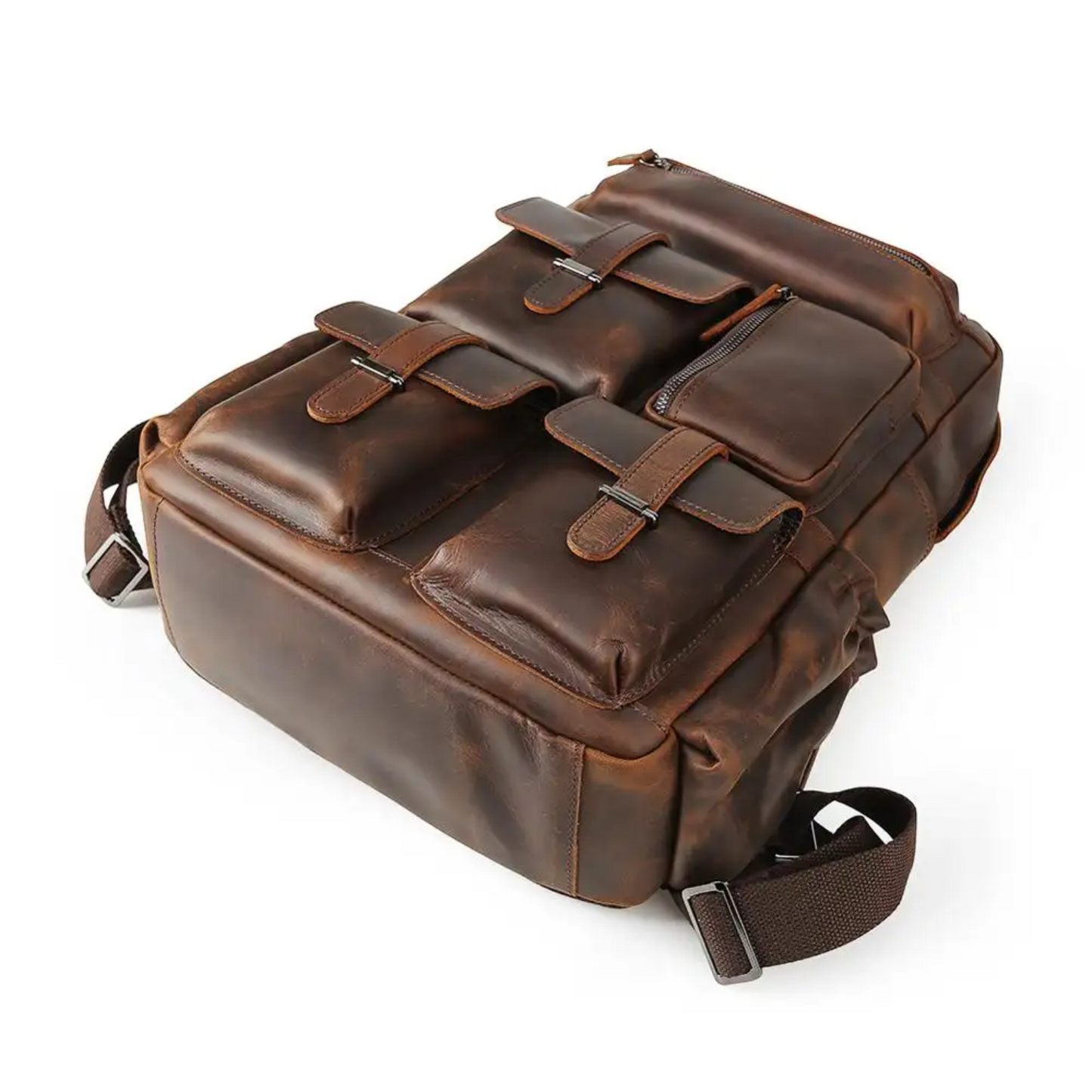 Genuine Leather Laptop Backpack – Vintage Rucksack for Work & Travel | Kevin