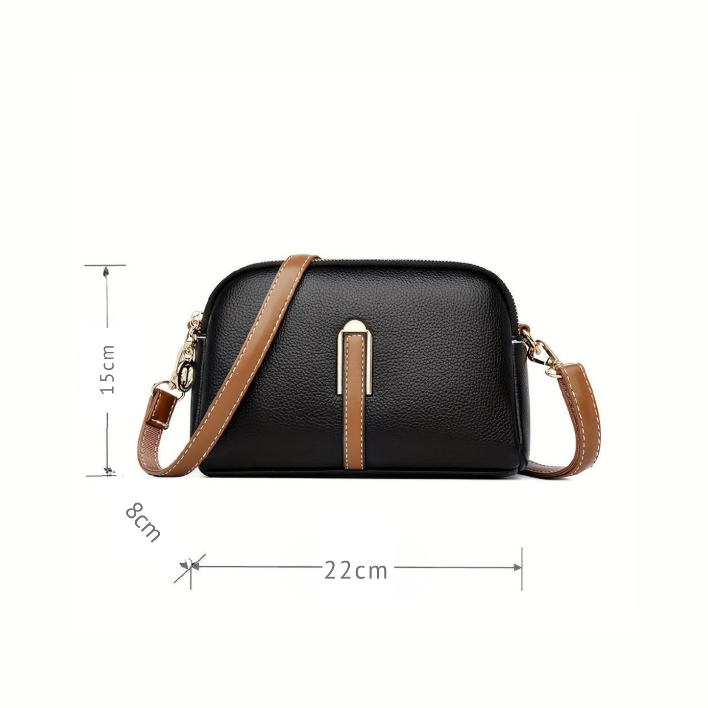 Genuine Leather Shoulder Bag for Women – Small Spacious Crossbody Bag | Mila