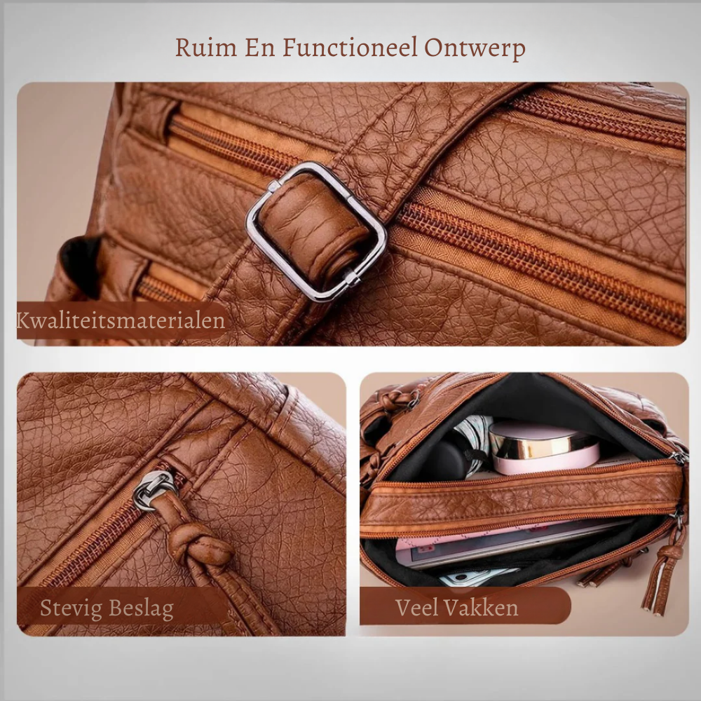 Genuine Leather Handbag for Women – Light Practical Everyday Bag