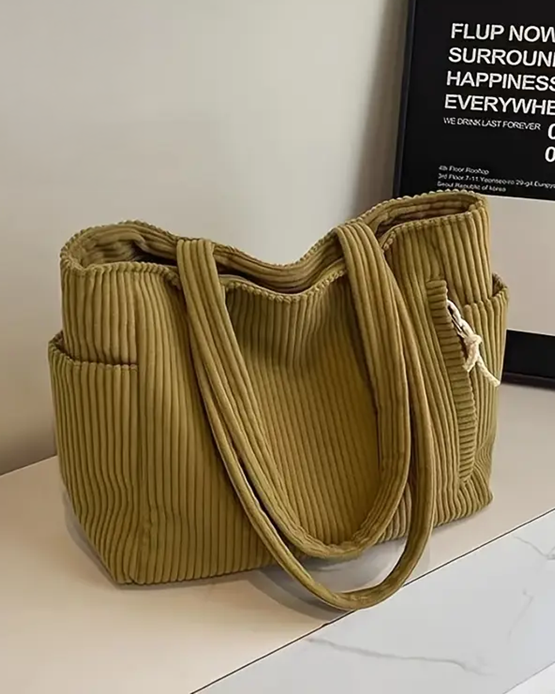 Genuine Leather Tote Bag for Women – Spacious Shoulder Bag with Cord Detail | Sienna