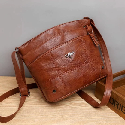 Genuine Leather Shoulder Bag for Women – Simple Everyday Handbag | Alina