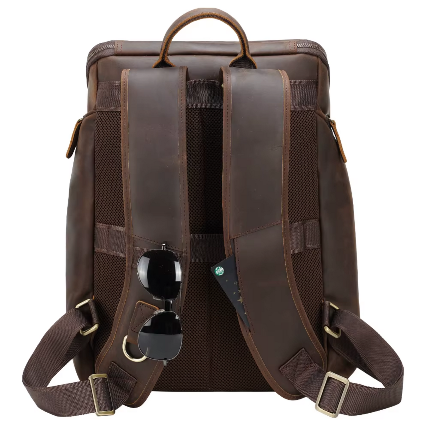 Genuine Leather Laptop Backpack for Men – Vintage Crazy Horse Rucksack | Nicholas
