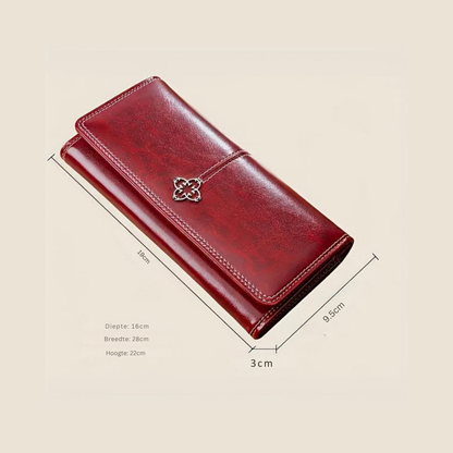 Genuine Leather Purse for Women – Large Wallet with Card Organiser