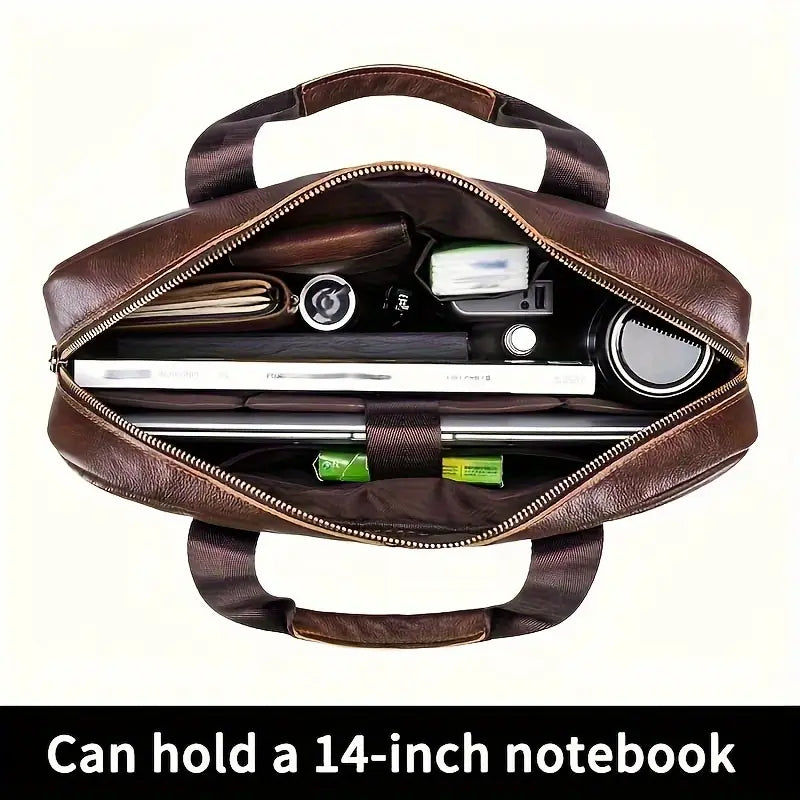 Genuine Leather Crossbody Shoulder Bag – Vintage Messenger Bag