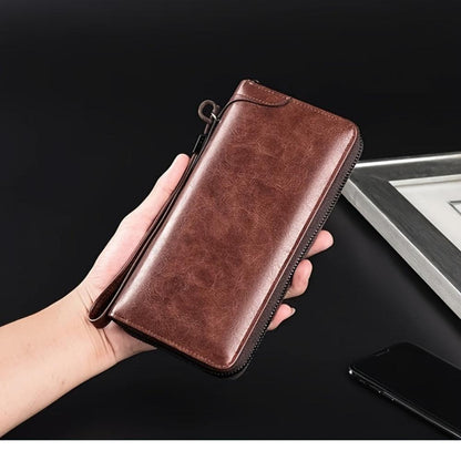 Genuine Leather Clutch Wallet – RFID Travel Purse