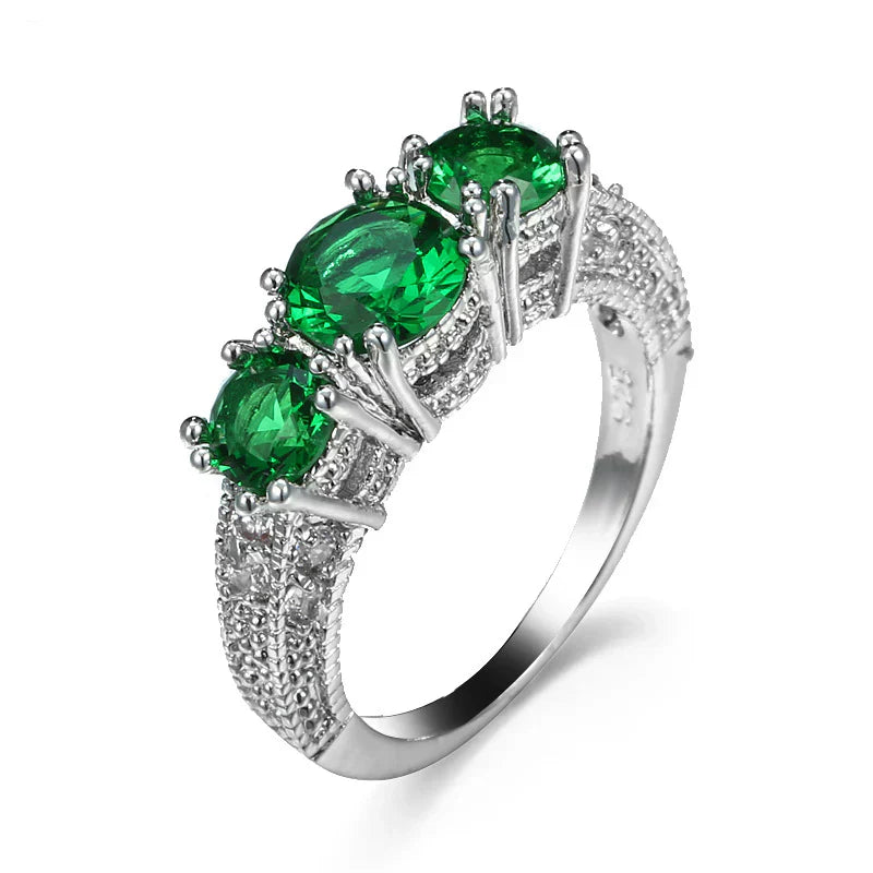 Imperial Radiance Ring – Statement Stone Band, Sizes 5 to 11