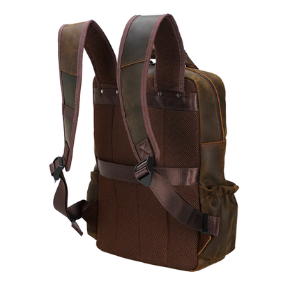 Genuine Leather Laptop Backpack – Vintage Rucksack for Work & Travel | Kevin