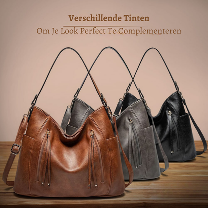 Genuine Leather Handbag for Women – Elegant Spacious Shoulder Bag