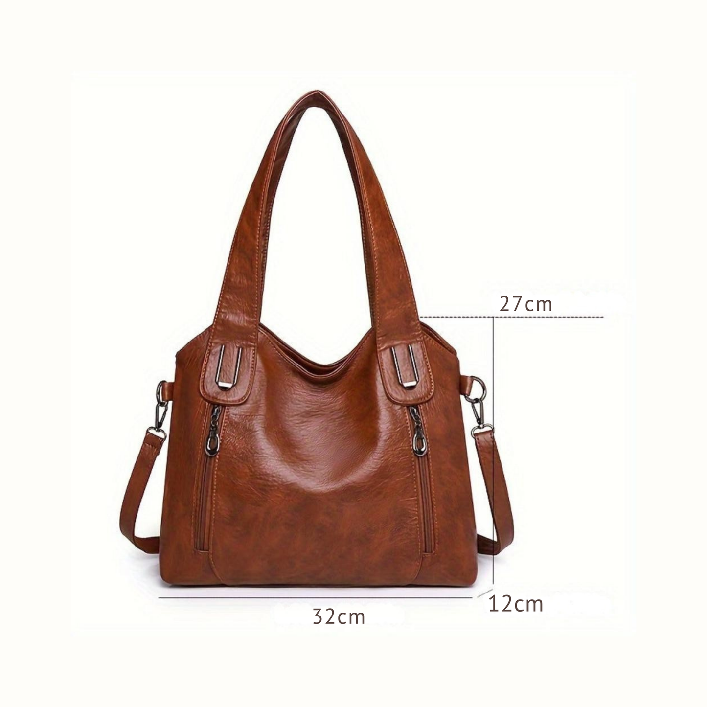Genuine Leather Shoulder Bag for Women – Retro Vintage Handbag | Emma