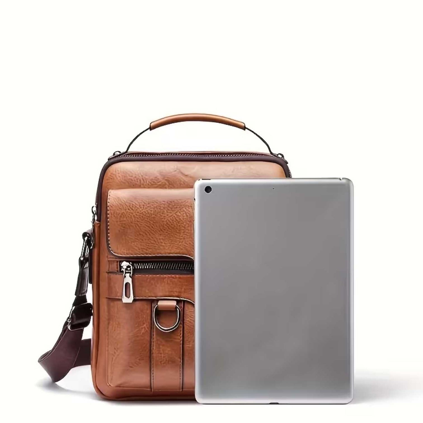 Genuine Leather Shoulder Bag – Sturdy Vintage Crossbody Bag