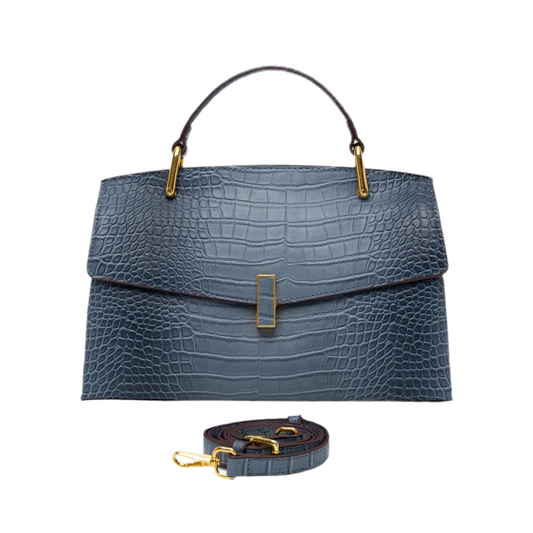 Croc-Effect Vegan Leather Handbag for Women – Medium Tote | Elisa
