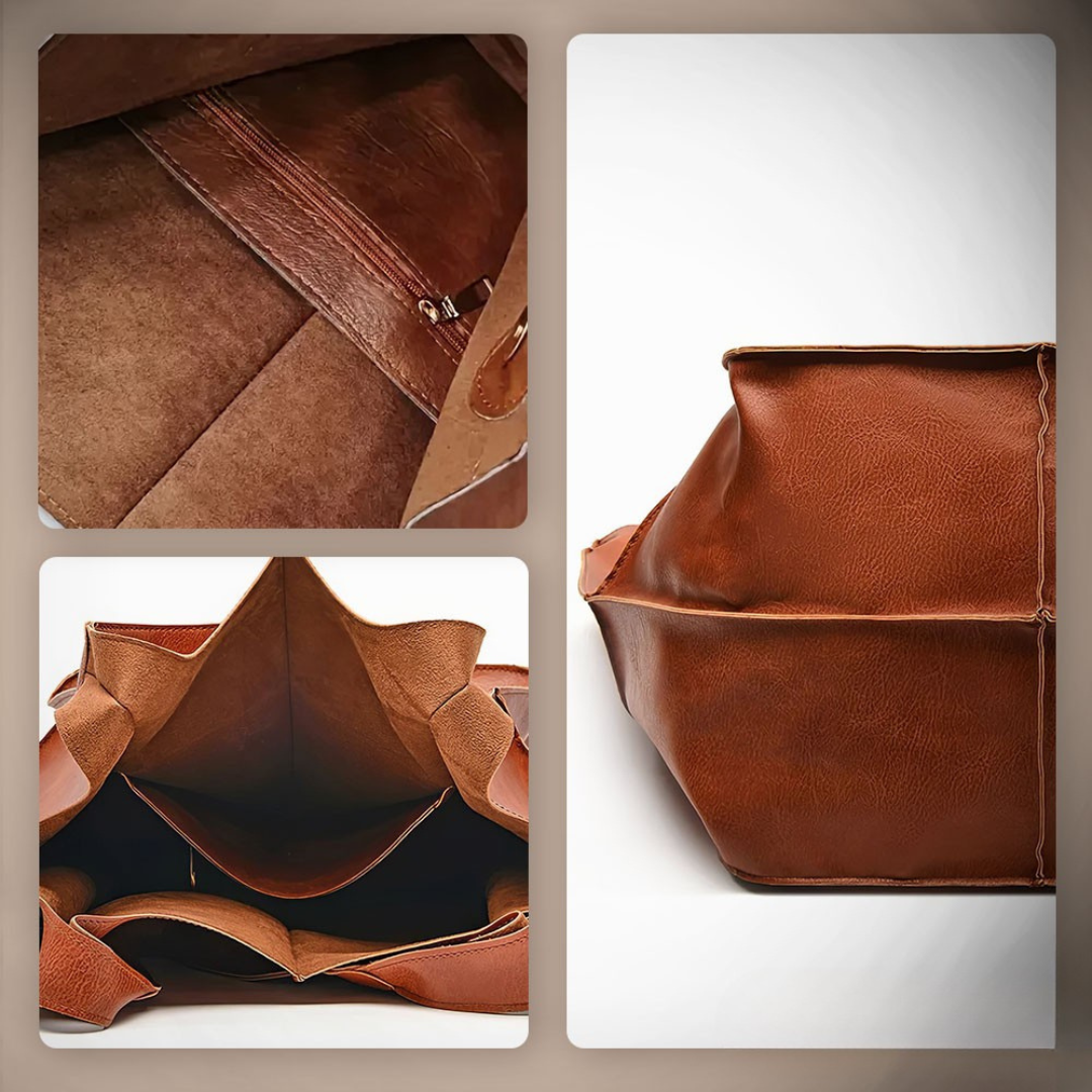 Genuine Leather Tote Bag for Women – Extra Large Shopper Bag | Laura
